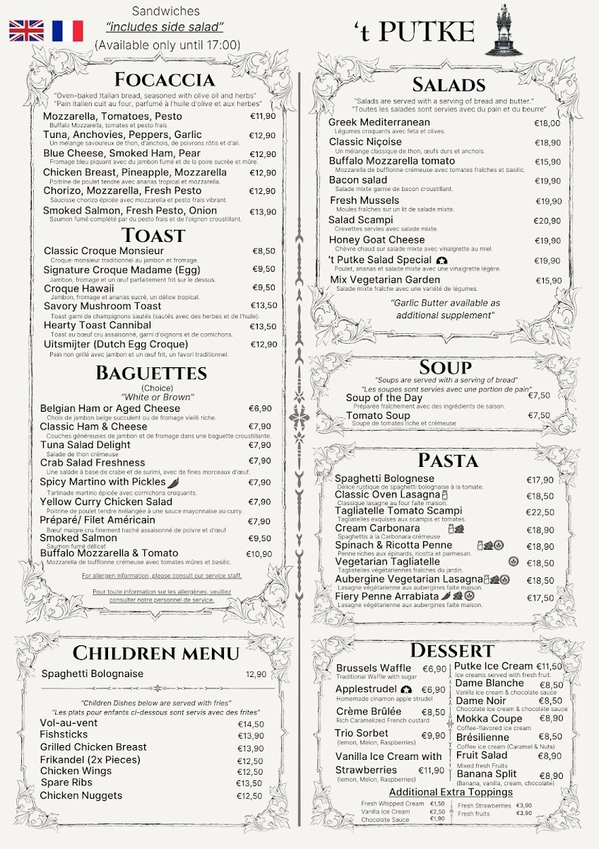 Menu - T Putke photo 1